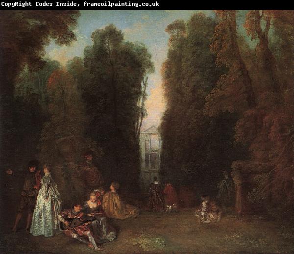 Jean-Antoine Watteau View through the trees in the Park of Pierre Crozat
